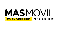 Logo de masmovil como parte de los distintos logos que comercializa la empresa ( orange y yoigo)